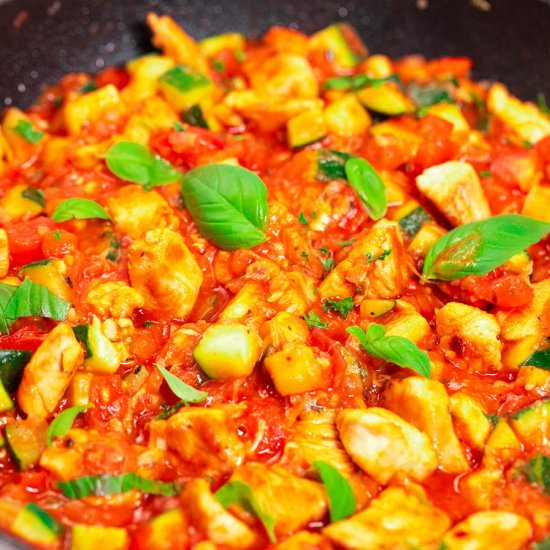 Italian Chicken Zucchini Skillet - Recipe photo by lowcarbspark