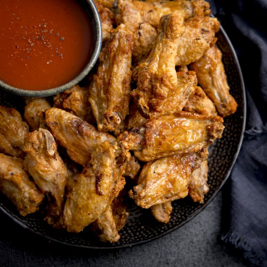 Air Fryer Crispy Chicken Wings - Recipe photo by KitchenSanctuary