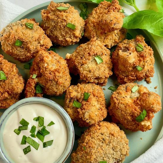Vegan Breaded Mushrooms - Recipe photo by serenetrail