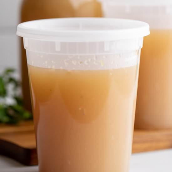 Homemade Turkey Broth - Recipe photo by BeyondtheCoop