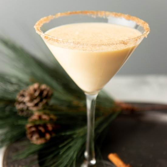 Eggnog Martini Cocktail - Recipe photo by wholefully