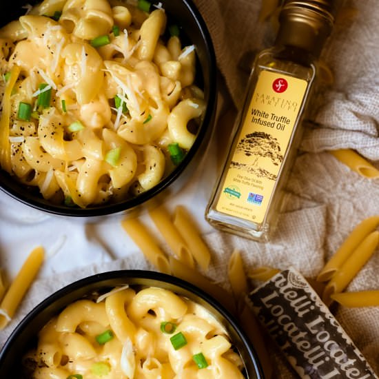 Truffle Mac with Roasted Garlic - Recipe photo by Open Plate Anthropology