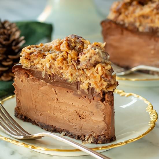 German Chocolate Cheesecake - Recipe photo by tenpoundcakecompany