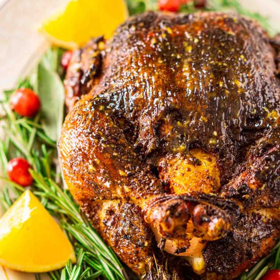 Roast Christmas Chicken - Recipe photo by Burrata and Bubbles