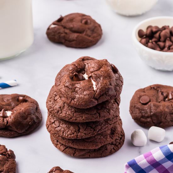 Chocolate Marshmallow Cookies - Recipe photo by FoodFolksandFun