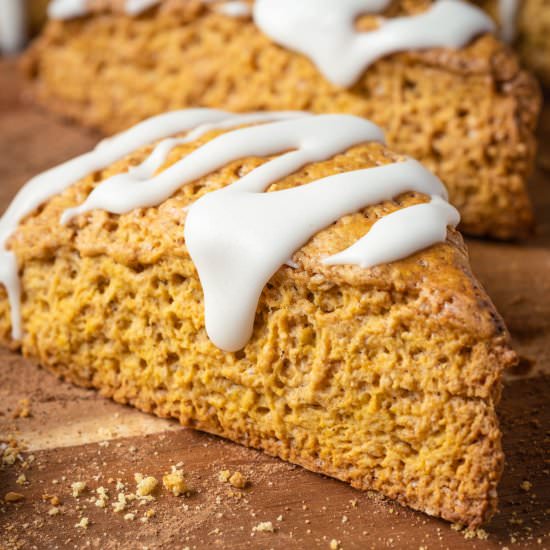 Vegan Pumpkin Scones - Recipe photo by lovingitvegan