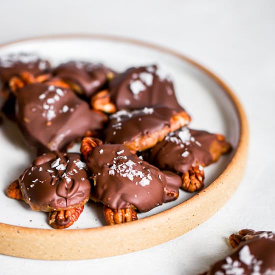 Healthy Homemade Turtles - Recipe photo by holistic.foodie