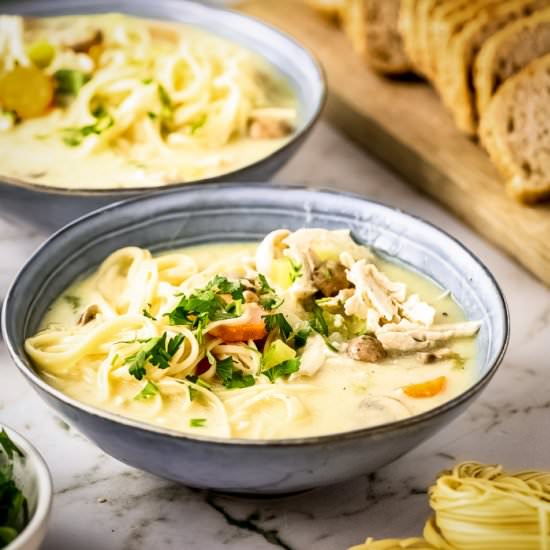 Creamy Turkey Soup - Recipe photo by dizzybusyandhungry
