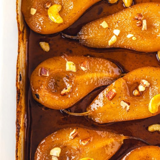 Spiced Honey Roasted Pears - Recipe photo by allweeat