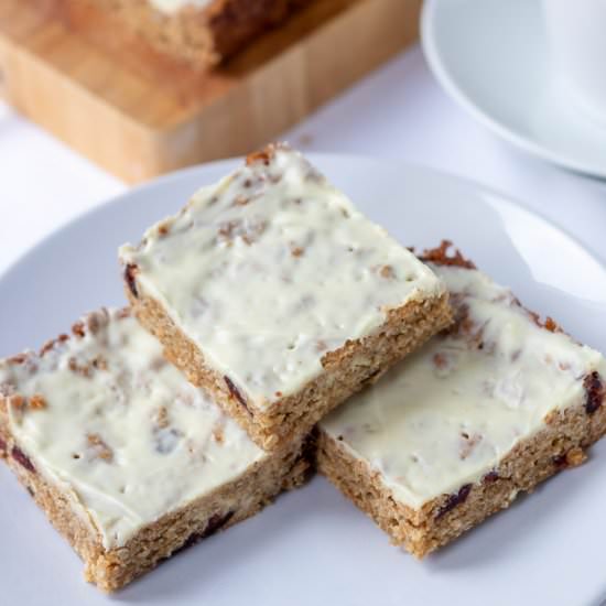 Cranberry White Chocolate Flapjacks - Recipe photo by neilshealthymeals