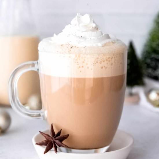 Homemade Eggnog Latte Recipe - Recipe photo by wholefully