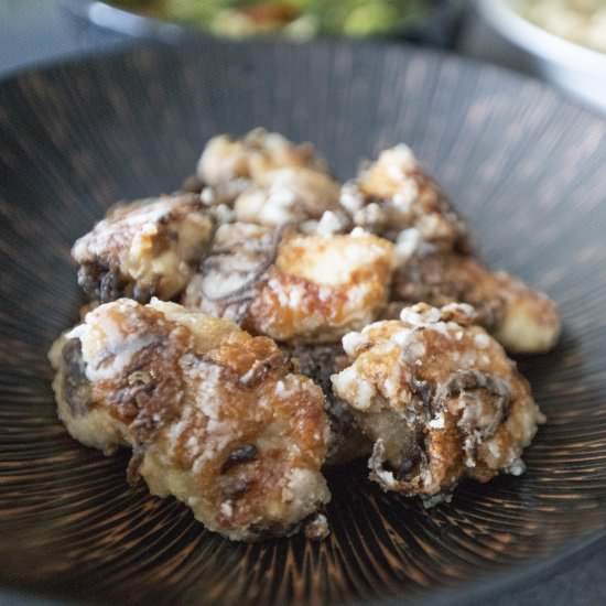 Pan-fried chicken with shio kombu - Recipe photo by foodmakesmehappy