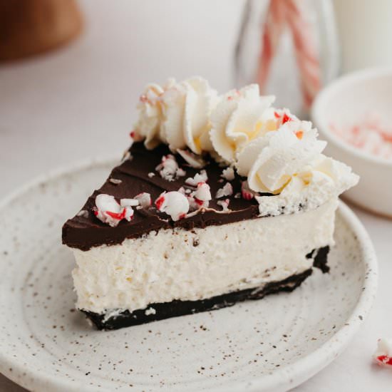 Peppermint Bark Cheesecake - Recipe photo by alpineella