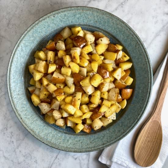 Brown Butter Rutabaga & Pears - Recipe photo by thebrookcook.wordpress.com