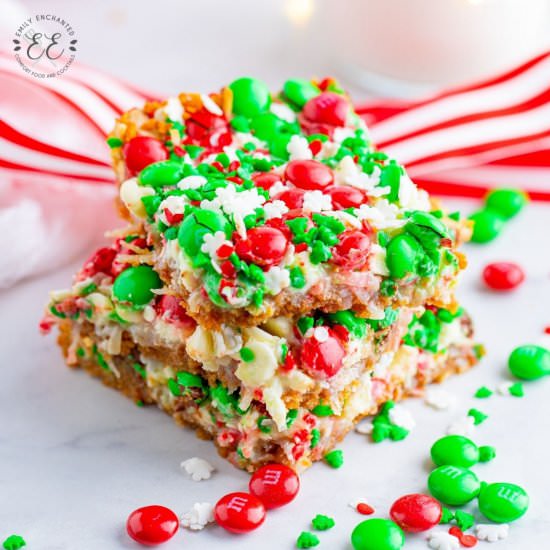 Christmas Magic Cookie Bars - Recipe photo by emilyenchanted
