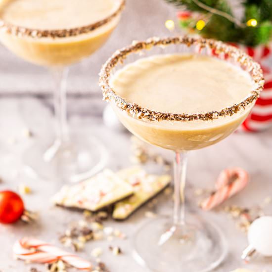 Peppermint-Chocolate Martini - Recipe photo by Burrata and Bubbles