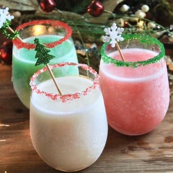 Frosty Rum Christmas Snow Coladas - Recipe photo by Red Wine Dragons
