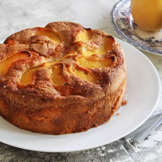 Peach cake - Recipe photo by hornoMX