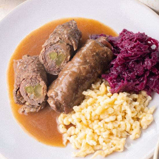 Rouladen (German Beef Rolls) - Recipe photo by everyday-delicious.com