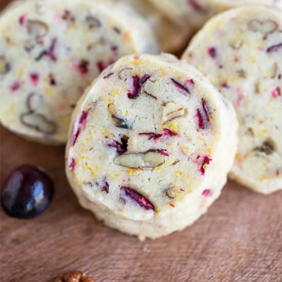 Cranberry Orange Pecan Shortbread - Recipe photo by Mycookiejourney