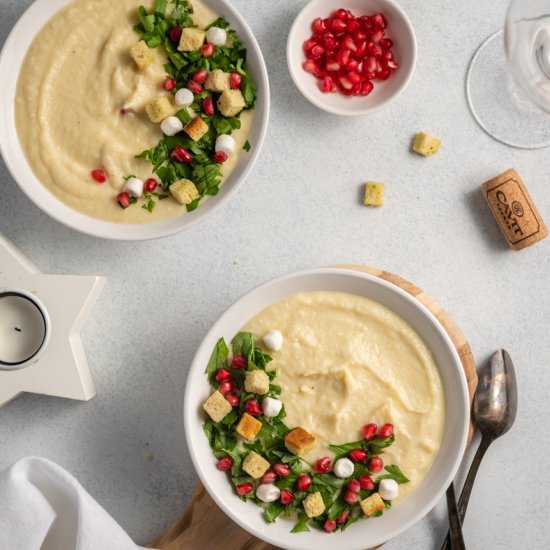 Creamy parsnip cauliflower soup - Recipe photo by Galley of Gail