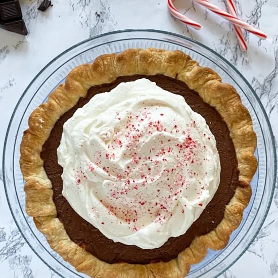 Chocolate Peppermint Cream Pie - Recipe photo by northernginger