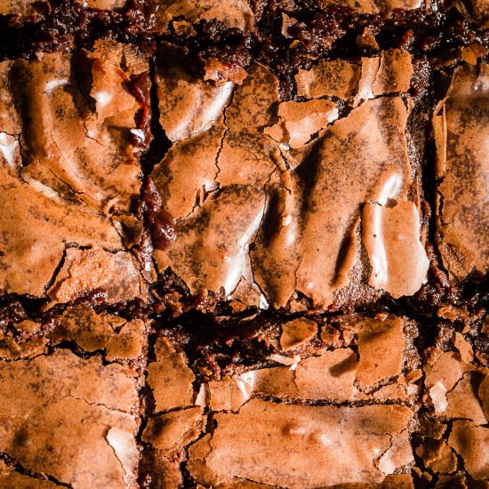 Homemade dark chocolate brownies - Recipe photo by tiffinandteaofficial