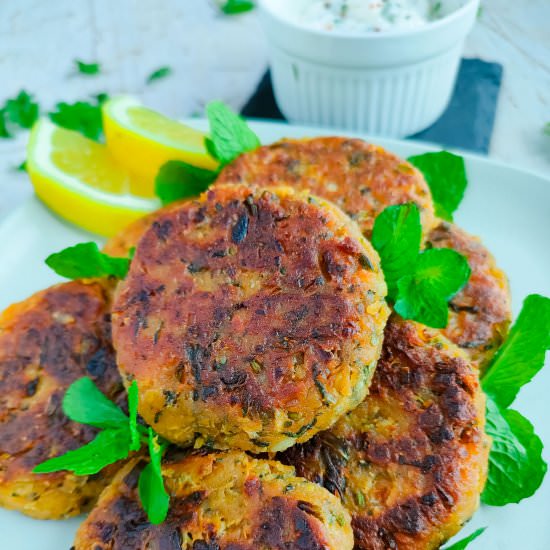 Easy Chickpea Patties | Chana Tikki - Recipe photo by Sheeba@gohealthy