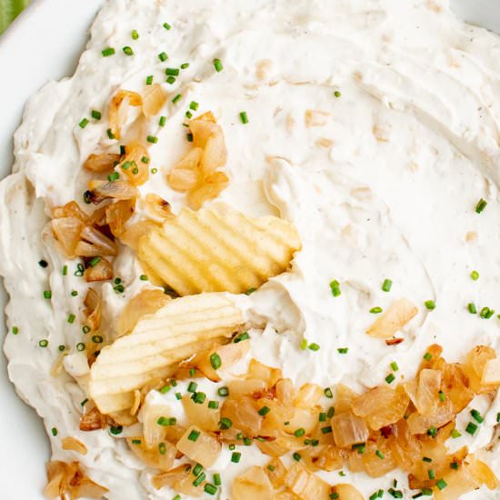 French Onion Dip - Recipe photo by theforkedspoon