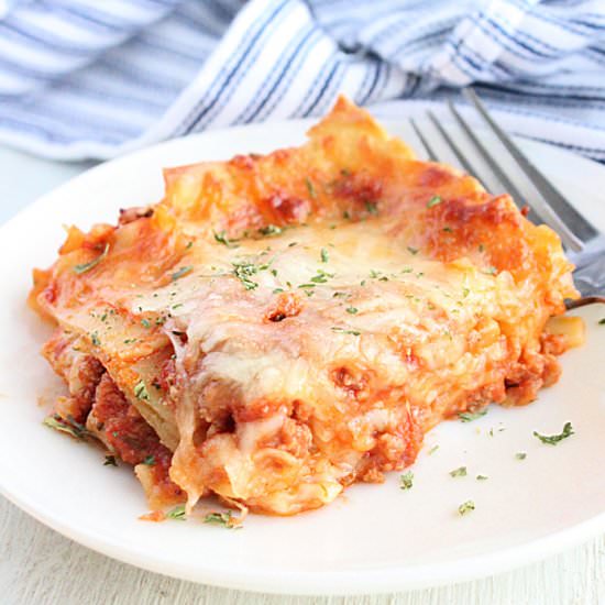 Small Batch Lasagna - Recipe photo by biggreenhouse