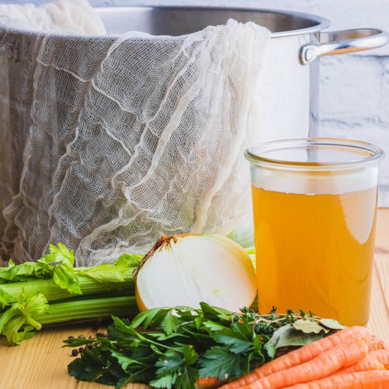 Homemade Turkey Stock - Recipe photo by dishnthekitchen