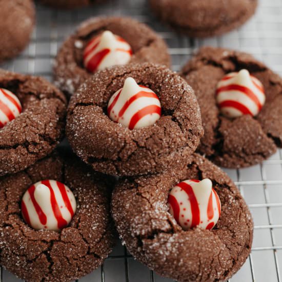 Chocolate Peppermint Kiss Cookies - Recipe photo by alpineella