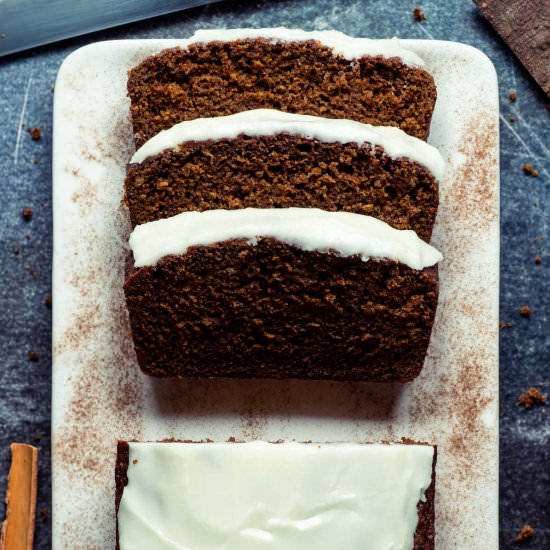 Vegan Gingerbread Loaf - Recipe photo by lovingitvegan