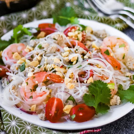 Yum Woon Sen or Thai Glass Noodle - Recipe photo by AllWaysDelicious