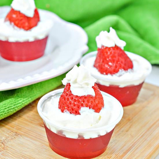 Keto Santa Hat Jello Shots - Recipe photo by We Want To Eat