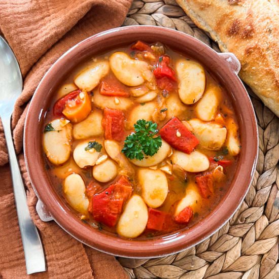Spanish Butter Bean Stew - Recipe photo by Spain on a Fork
