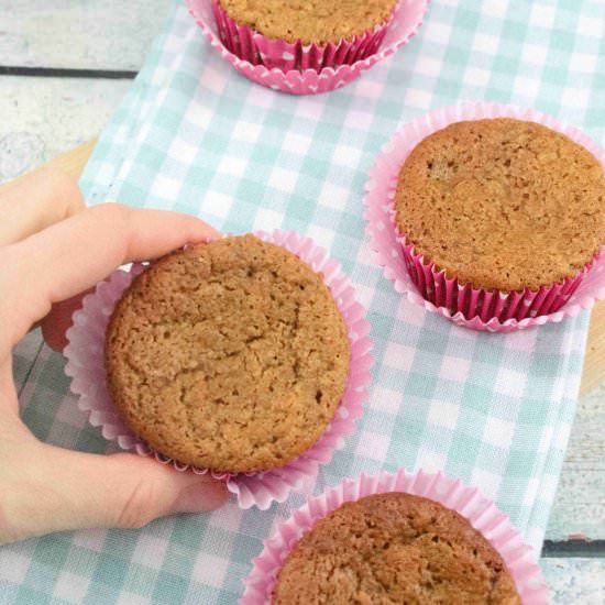 Nut-Free Banana Protein Muffins - Recipe photo by Fitasamamabear