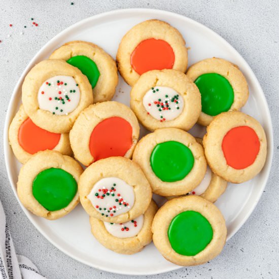 Iced Thumbprint Cookies - Recipe photo by stateofdinner