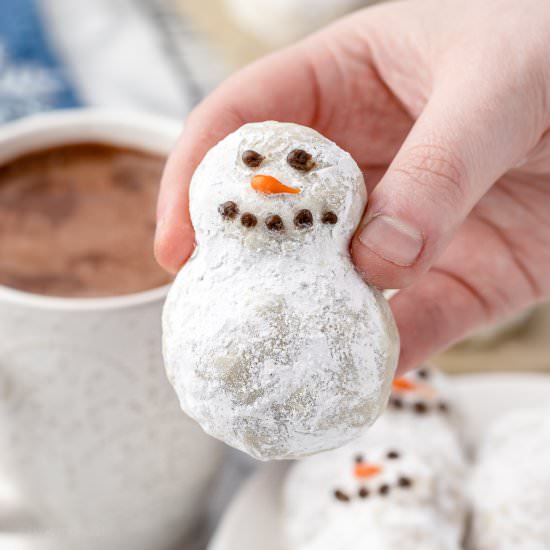 Snowman Snowball Cookies - Recipe photo by Entirely Elizabeth