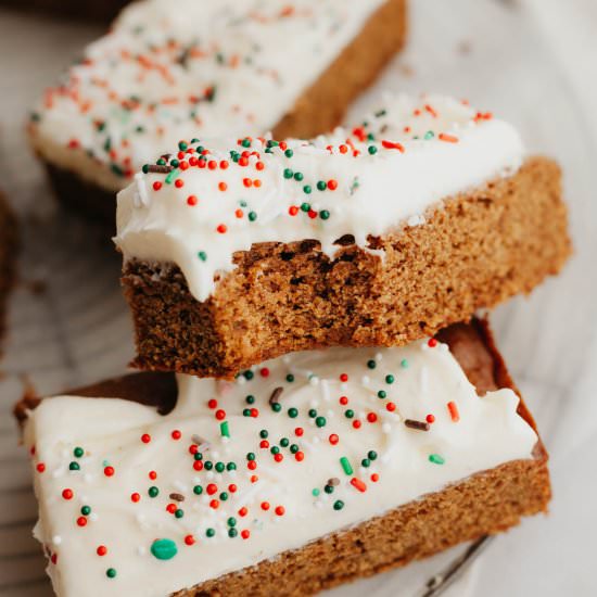 Gingerbread Cookie Bars - Recipe photo by alpineella