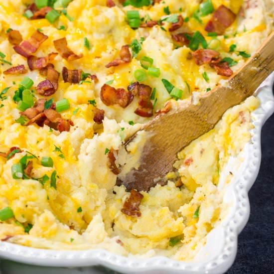 Loaded Mashed Potato Casserole - Recipe photo by spicedblog