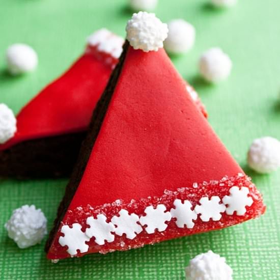 Santa Hat Brownies - Recipe photo by Cakewhiz