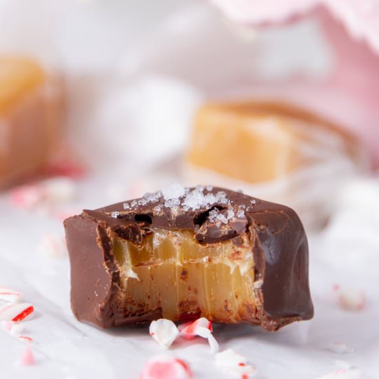 Peppermint Caramels - Recipe photo by dwayland
