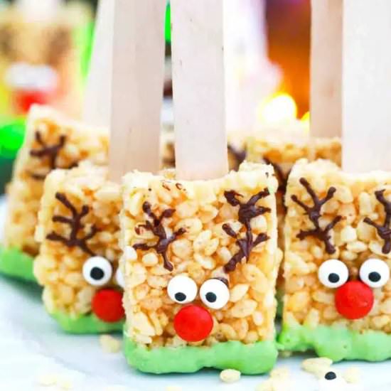 Reindeer Rice Krispies - Recipe photo by peasandpeonies