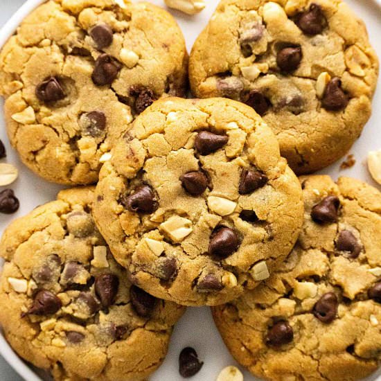 Peanut Butter Chocolate Chip Cookie - Recipe photo by Jessica Gavin