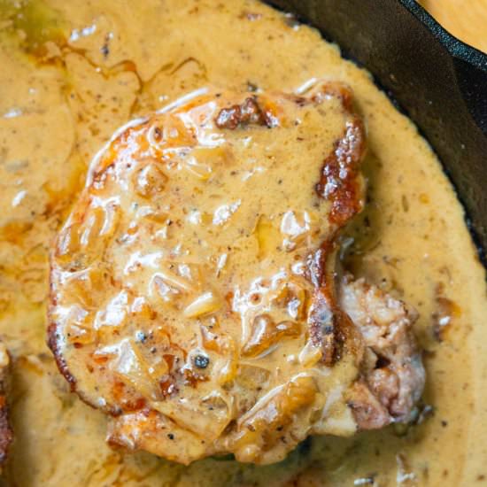 Peppercorn Pork Chops - Recipe photo by CallMePMc