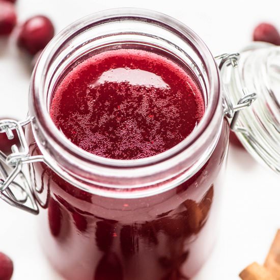 Cranberry Simple Syrup - Recipe photo by The Endless Meal