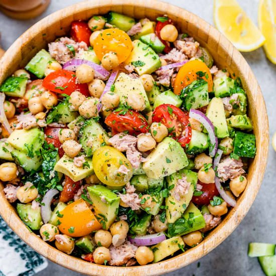 AVOCADO CHICKPEA TUNA SALAD - Recipe photo by healthyfitnessmeals