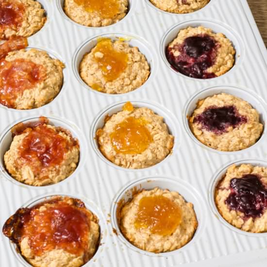 Baked PB & J Oat Cups - Recipe photo by mindyscookingobsession