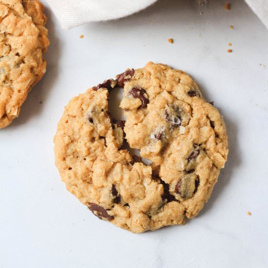 Peanut Butter Chocolate Oat Cookies - Recipe photo by My Life After Dairy